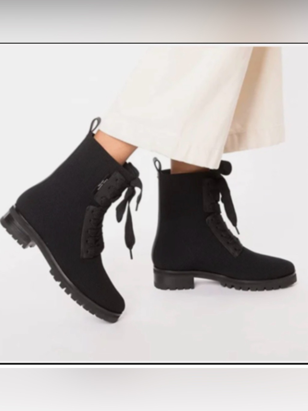 Kate spade new york Merigue Knit Combat Boots Size 8.5